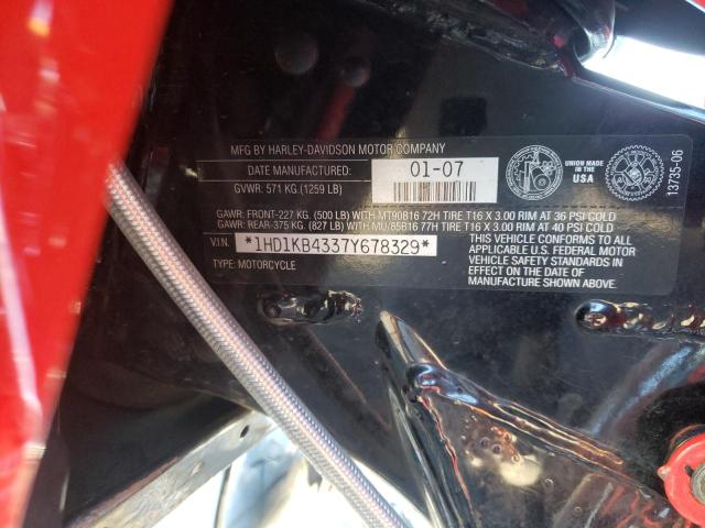 2007 HARLEY-DAVIDSON FLHX CALIF 1HD1KB4337Y678329