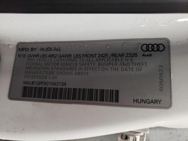2016 AUDI S3 PREMIUM WAUB1GFF9G1043134