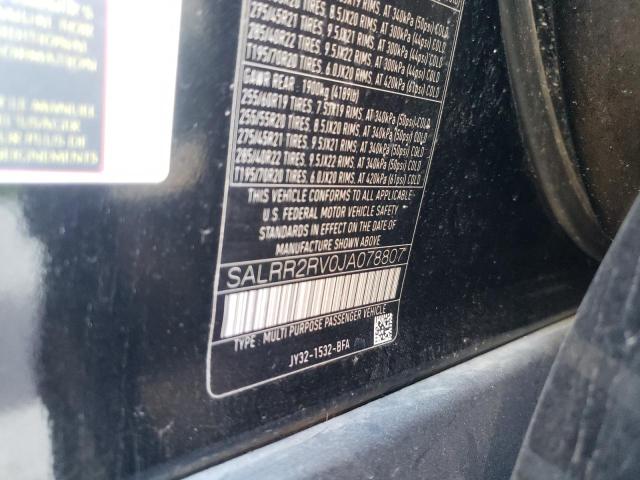 SALRR2RV0JA078807 Land Rover Discovery Hse
