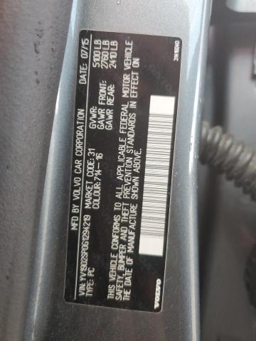 2016 VOLVO V60 T6 R-D YV1902SP0G1294219