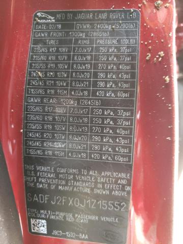 2018 JAGUAR E-PACE S SADFJ2FX0J1Z15552
