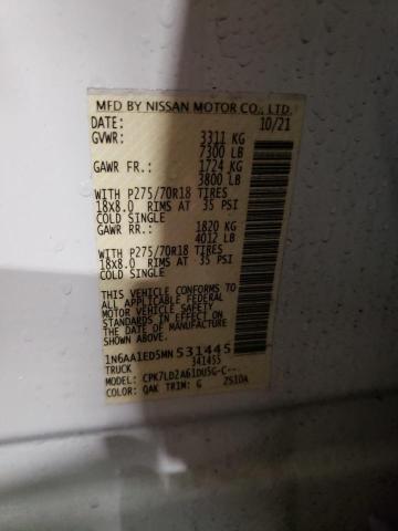 2021 NISSAN TITAN SV - 1N6AA1ED5MN531445