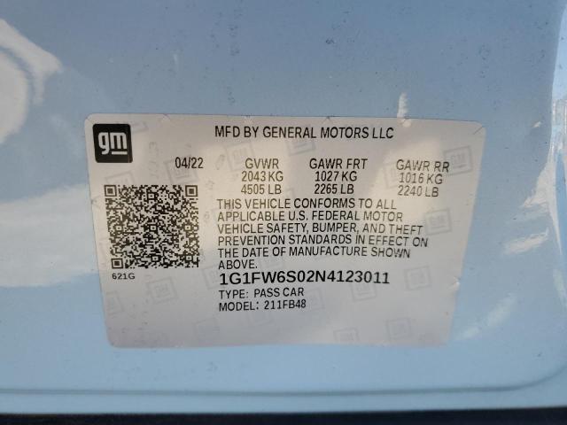 2022 CHEVROLET BOLT EV 1L 1G1FW6S02N4123011