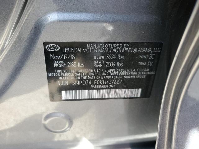 2019 HYUNDAI ELANTRA SE - 5NPD74LF0KH437667