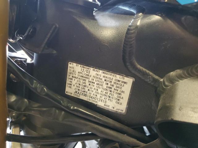 2004 KAWASAKI ZX1200 B JKAZX9B164A012418