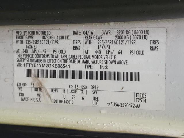 2016 FORD TRANSIT T- - 1FTYE1YM2GKB08541