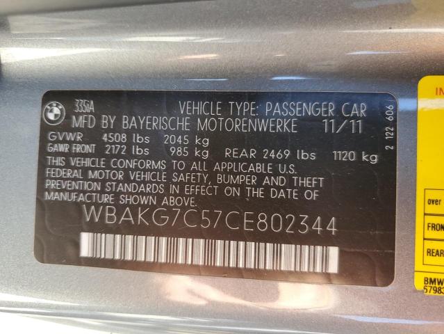 WBAKG7C57CE802344 BMW 335 I