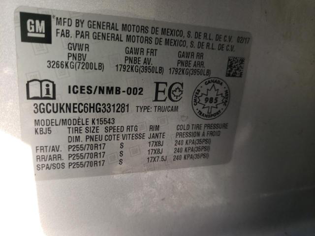 2017 CHEVROLET SILVERADO - 3GCUKNEC6HG331281