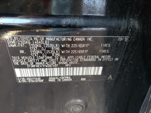 2015 TOYOTA RAV4 XLE - 2T3RFREV1FW387497