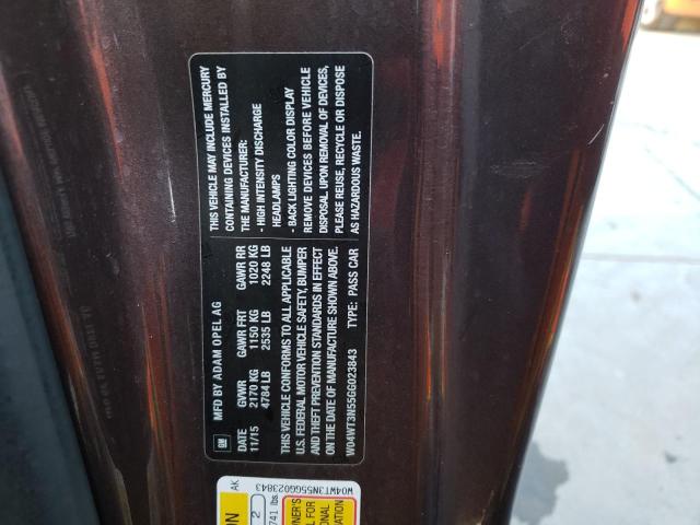 2016 BUICK CASCADA PR W04WT3N55GG023843