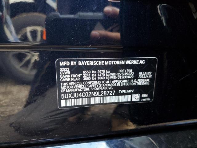 2022 BMW X5 M50I 5UXJU4C02N9L28727