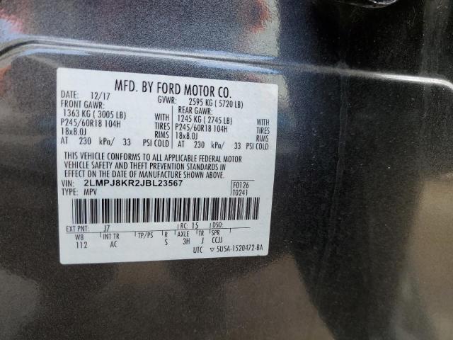 2LMPJ8KR2JBL23567 Lincoln Mkx Select