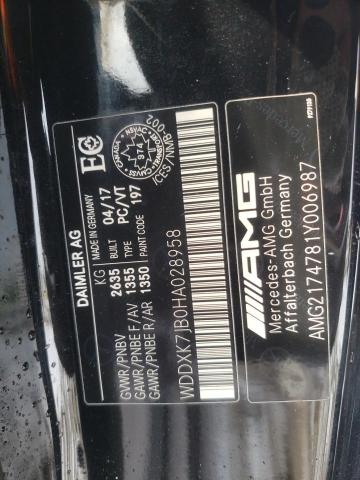 WDDXK7JB0HA028958 Mercedes-Benz S 63 AMG