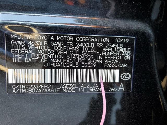 2020 LEXUS IS 300 PRE JTHDA1D2XL5102329