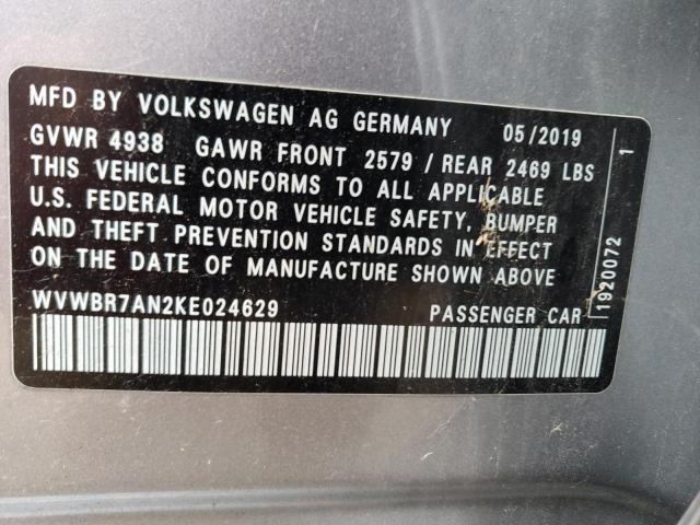 2019 VOLKSWAGEN ARTEON SE - WVWBR7AN2KE024629