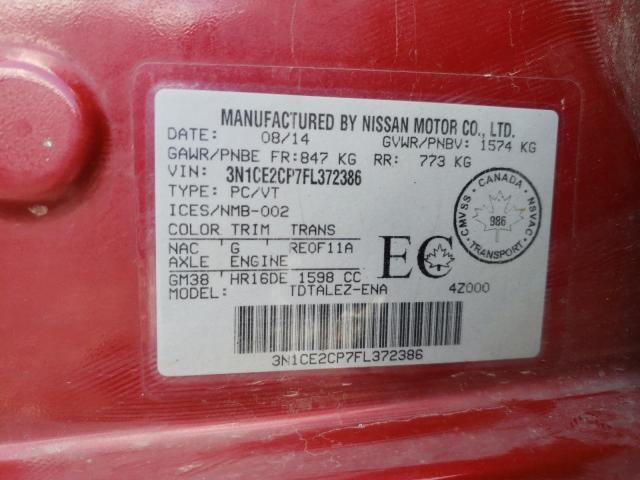 2015 NISSAN VERSA NOTE - 3N1CE2CP7FL372386