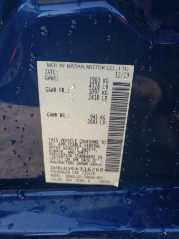 2020 NISSAN ALTIMA SR - 1N4BL4CV4LN316268
