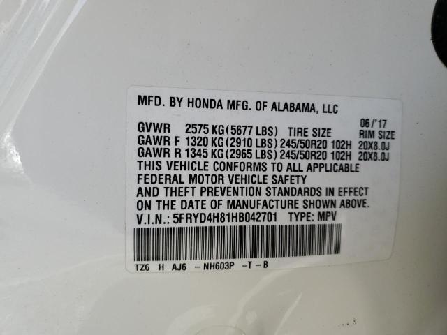 5FRYD4H81HB042701 Acura MDX