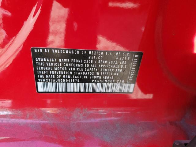 2016 VOLKSWAGEN GOLF S/SE 3VW217AU8GM048575