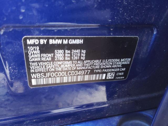 2020 BMW M5 BASE WBSJF0C00LCD34977