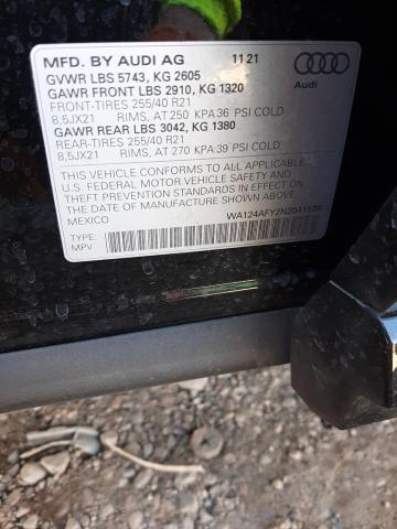 2022 AUDI SQ5 SPORTB WA124AFY2N2041509