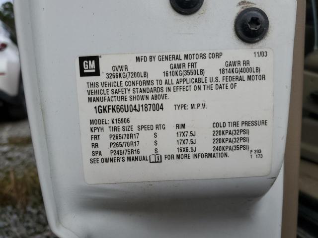 1GKFK66U04J187004 GMC YUKON XL DENALI