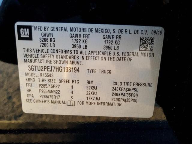 2017 GMC SIERRA1500 - 3GTU2PEJ7HG193194