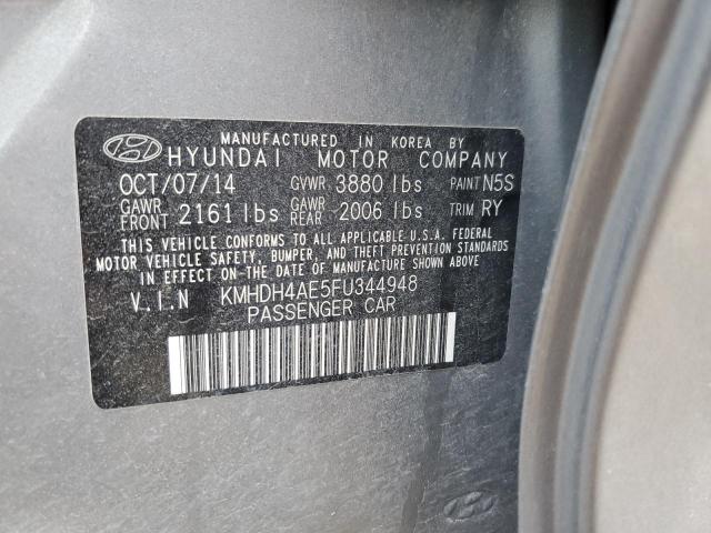 KMHDH4AE5FU344948 Hyundai ELANTRA SE