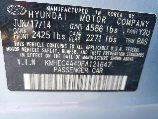 2015 HYUNDAI SONATA HYB - KMHEC4A40FA121647