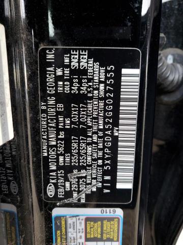 5XYPGDA52GG027555 KIA SORENTO LX