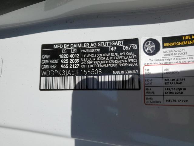 2018 MERCEDES-BENZ SLC 300 WDDPK3JA5JF156508