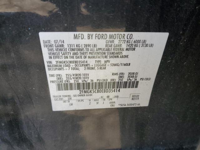 2FMGK5C80EBD35414 Ford FLEX SEL