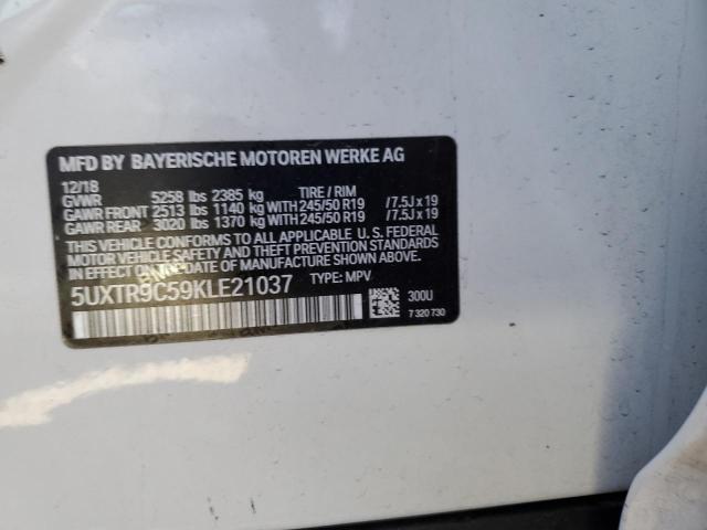 5UXTR9C59KLE21037 BMW X3 Xdrive30i