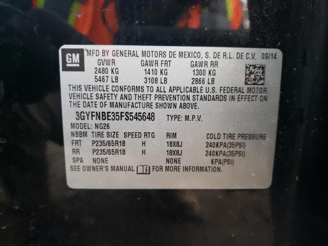 3GYFNBE35FS545648 Cadillac Srx Luxury Collection