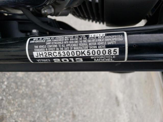 2013 HONDA VT750 C2 JH2RC5300DK500085