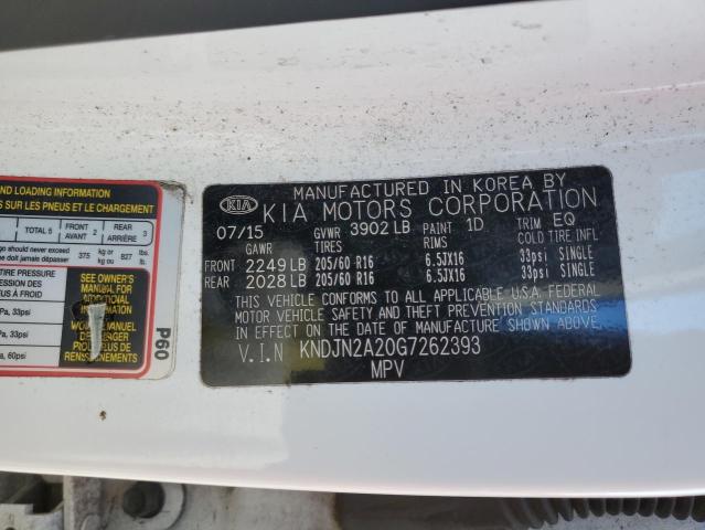 KNDJN2A20G7262393 KIA SOUL