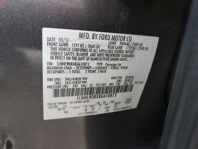 1LNHL9DRXBG610873 Lincoln MKS