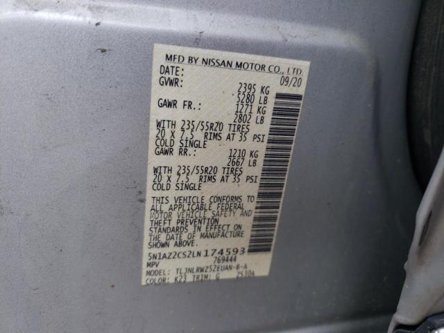 2020 NISSAN MURANO SL 5N1AZ2CS2LN174593