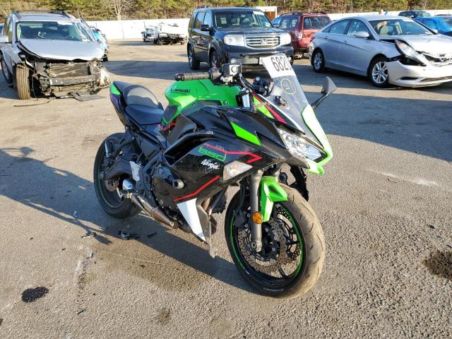 Salvage cars for sale from Copart Brookhaven, NY: 2022 Kawasaki EX650 N