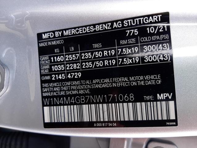 2022 MERCEDES-BENZ GLB 250 - W1N4M4GB7NW171068