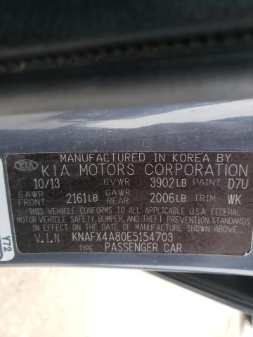 KNAFX4A80E5154703 KIA FORTE EX