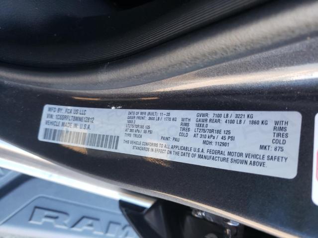 Auction sale of the 2021 RAM 1500 , vin: 1C6SRFLT8MN612812, lot number: 67757182