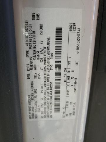 2020 FORD TRANSIT T- - 1FTBR1C86LKA16251