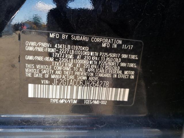 JF2GTACC6JH264278 Subaru Crosstrek Premium