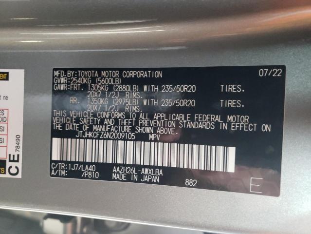2022 LEXUS NX 450H JTJHKCFZ6N2009105