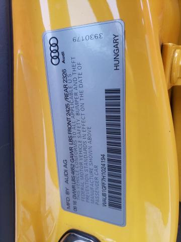 2017 AUDI S3 PREMIUM WAUB1GFF7H1024194