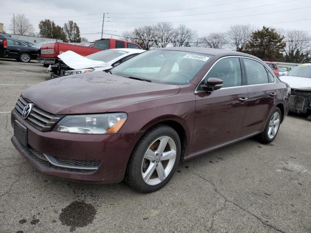 Salvage cars for sale from Copart Moraine, OH: 2014 Volkswagen Passat SE