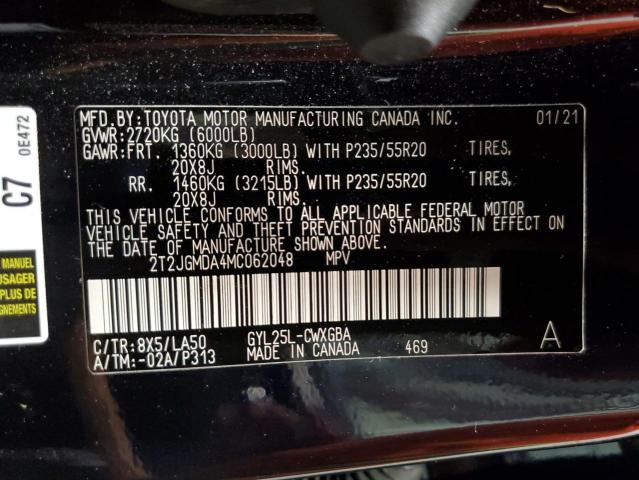 2021 LEXUS RX 450H 2T2JGMDA4MC062048