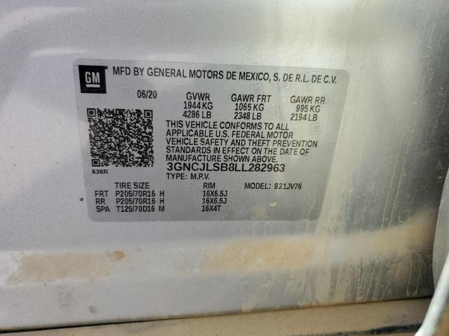 2020 CHEVROLET TRAX 1LT - 3GNCJLSB8LL282963