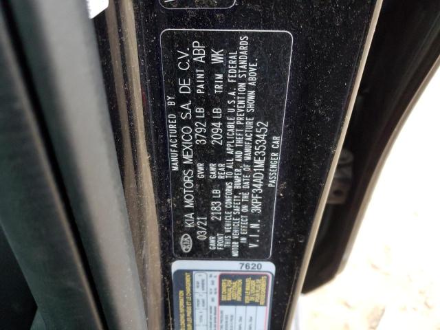 2021 KIA FORTE GT L - 3KPF34AD1ME353452